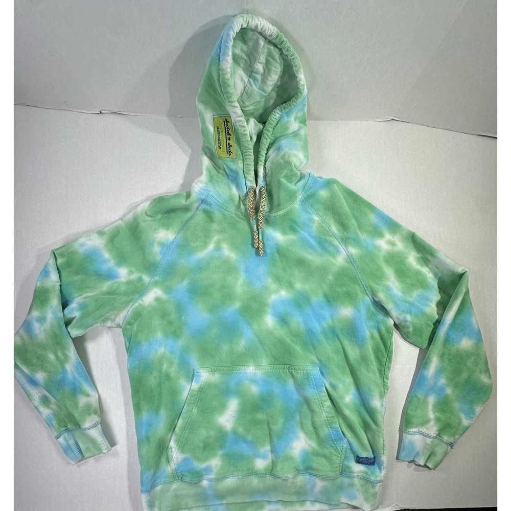 Scotch & Soda L Tie Dye Hoodie Weekend Edition Green Blue Corduroy Pullover